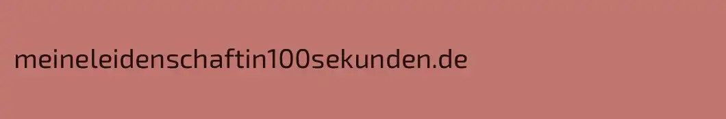 meineleidenschaftin100sekunden.de