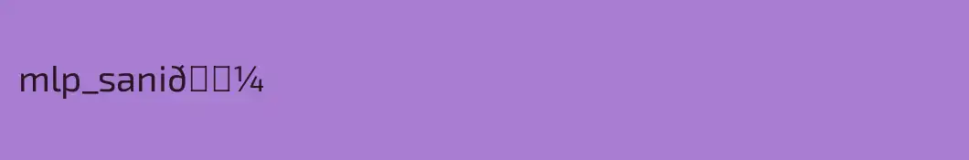 mlp_sani🌼