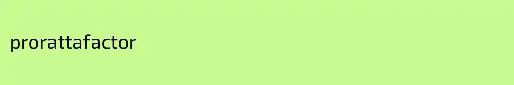 prorattafactor