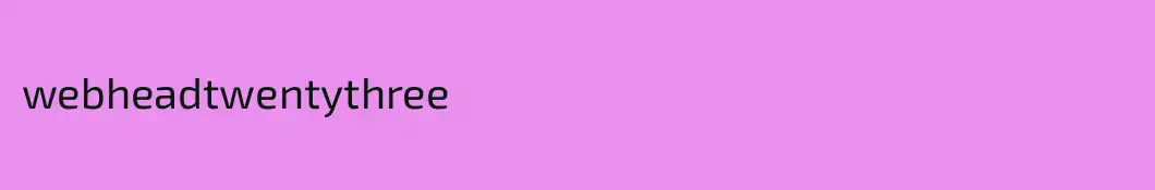 webheadtwentythree