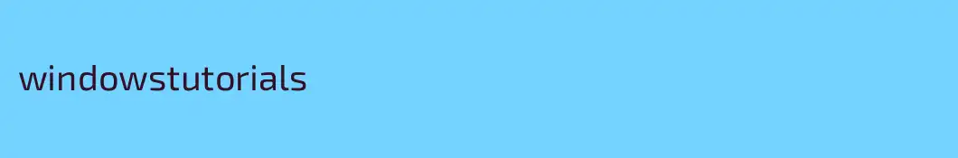 windowstutorials