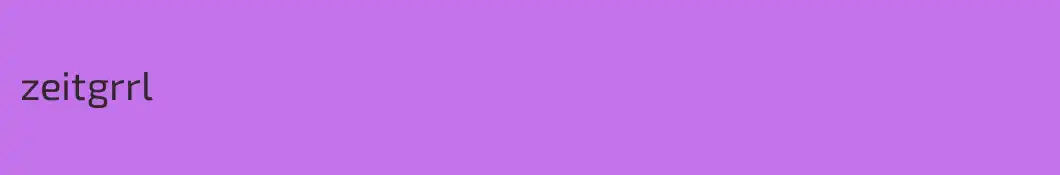 zeitgrrl