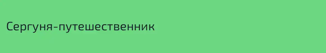 Сергуня-путешественник