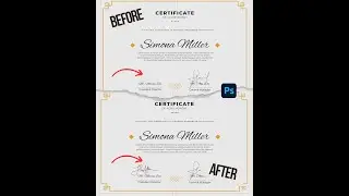 How to Paste on Certificate Digital Signature In Photoshop Tutorial |Copy and Paste Signature