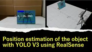 Position estimation of an object with YOLO using RealSense