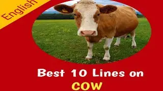 Best 10 Lines On Cow in English||#cows