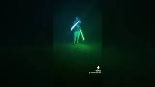 Lightsaber Spinning on a Summer Night!! #starwars #lightsaber #lightsaberspinning