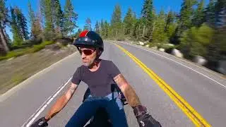 Mike and Kevin Ride Harleys around Lake Tahoe