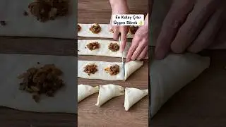 En Kolay Çıtır Üçgen Börek #anteplifatoşunmutfağı #pratiktarifler #elaçmasıüçgenbörek #shorts
