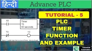 Tutorial-5 PLC Timer Function & Example(Advance PLC)(HINDI)