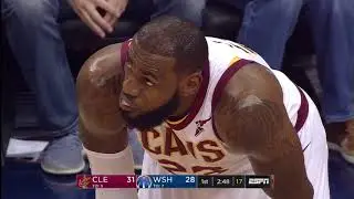 LeBron James Coast to Coast Dunk Cavs vs Wizards 11-3-17