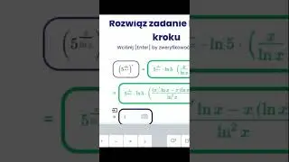 Aplikacja do pochodnych eTrapez przykład 32  #matematyka #kalkulator #pochodne #etrapez