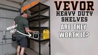 VEVOR HEAVY DUTY SHELVES. SETUP & REVIEW