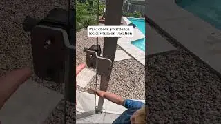 Vacation pool has BROKEN gate 😱 | #swimmingpool #viral #toddler #watersafety #summer #baby #family
