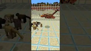 Minecraft 10 Monkeys VS 1 Tiger
