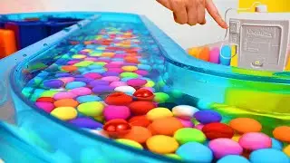 Water Pump Marble Run Race ASMR # 1 ☆ Traffic Jam ☆ Creative Healing Sound Machine DIY Build