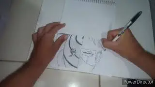 DESENHANDO OBITO E KAKASHI COM CANETA ESCOLAR