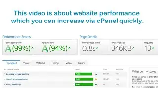 How to increase website speed quickly | cPanel optimize website