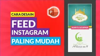 Cara desain feed instagram I membuat feed IG ucapan selamat tahun baru mudah dan keren dg PowerPoint