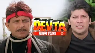 Mithun Chakraborty Saves Aditya Pancholi | Devta Movie Scene