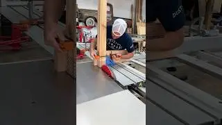 Cutting table leg tenons on the SCM slide saw  