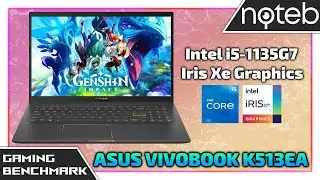 Asus Vivobook OLED (K513) - Genshin Impact Gameplay Benchmark (i5-1135G7, Iris Xe)