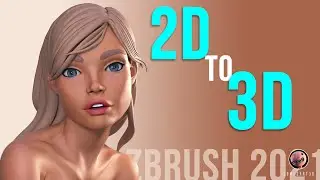 From 2D to 3D Zbrush 2021 Stylized female