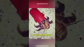 Hermit Crab Using Trash As Shell