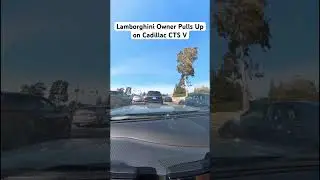 Lamborghini Owner Pulls Up on Cadillac CTS V