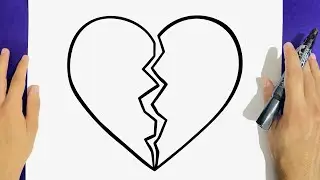 HOW TO DRAW A BROKEN HEART