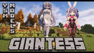 Minecraft: YSM giantess Rabbit Hole Miku and Cinderella (NIKKE) models showcase