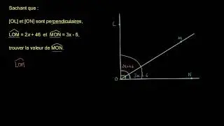 Deux angles complémentaires dont les mesures sont données en fonction de x