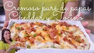 Pure  de Papa con Tocino y Queso Cheddar