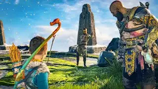 Kratos Fights Baldur From Midgard To Helheim - God of War 4