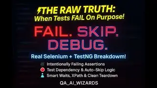 🔥 TestNG + Selenium JAVA TEST FAILURE REVEALED! | Intentional Mistake, Skipped Tests, WebDriverWait