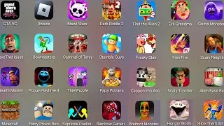 Roblox,Alien Base Barry,Evil Grandma,Poppy Playtime 4,Stumble Guys,Freaky Stan,Capuchino Assassino..