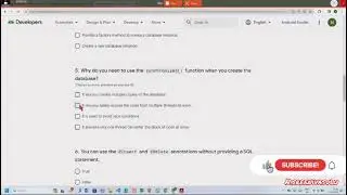 Unit 6 Data persistence ,Use Room for data persistance Quiz answers