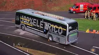 Crash Test traseiro de um ônibus elétrico: o Attivi Integral