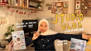 studio vlog: workshop prep, pen pal with me & a day in my life ☕📮