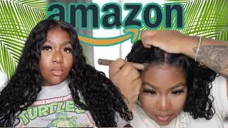 BEAUTIFUL  READY TO WEAR WATERWAVE  BYE BYE KNOTS CLOSURE WIG || 7X5 GLUELESS UNICE HAIR