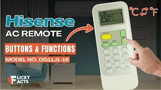 Hisense AC Remote Buttons & Functions (Model No: DG11J1-16) | Heat Pump Remote Guide