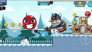 Ball V Red Boss Challenge - Ice Age with boss fight all levels (36-47)