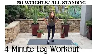 Standing Leg & Butt 4-Bodyweight Workout 4-min