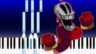 Friday Night Funkin - VS DUSTTALE - Hallucinations (Piano Tutorial)