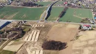 DK 75 budowa obwodnicy 03 2023. Brzesko Małopolska.