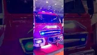 Fire truck flashing lights
