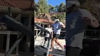 Blindfold vs Treadmill! 😂 #funny #shorts #challenge