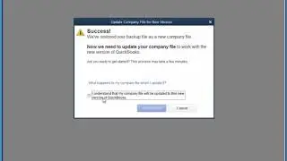 QuickBooks - Restoring A company backup file (QBB)
