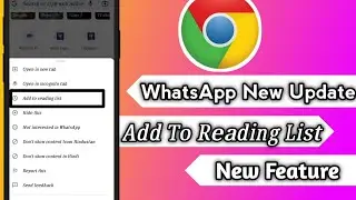 Google Chrome New Feature -Add to Reading List