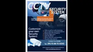 CCTV with audio input output and alarm feature using RPi3